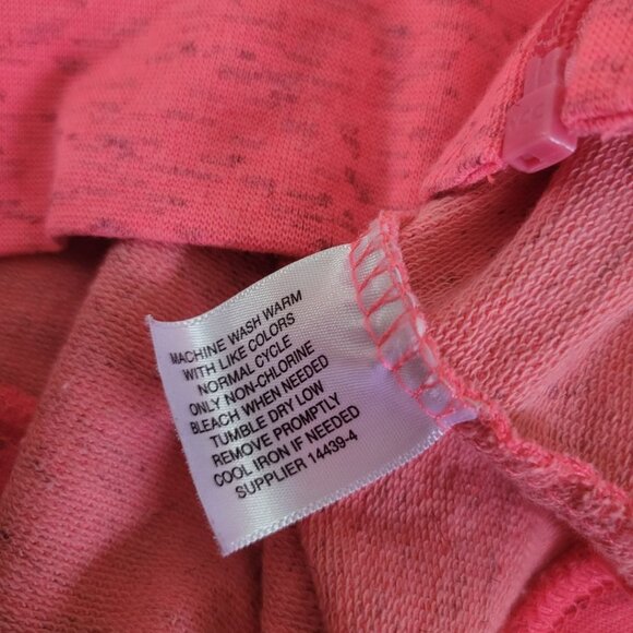 Made for Life Full Zip Sweatshirt Hooded Drawstring Women Large Hot Pink Heather - Picture 6 of 10